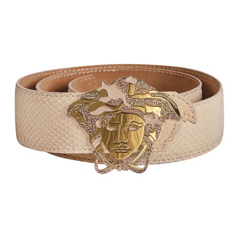 Versace medusa belt women's